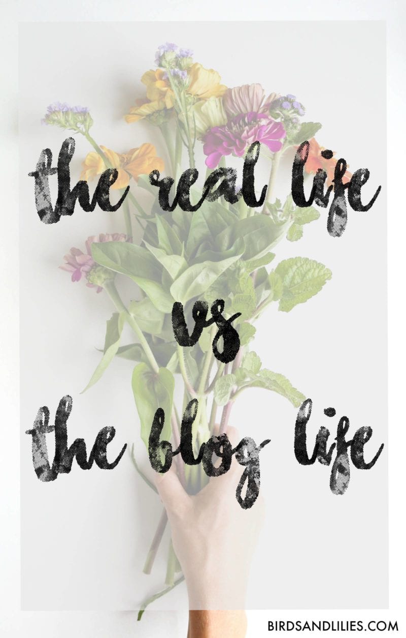 the real life vs the blog life
