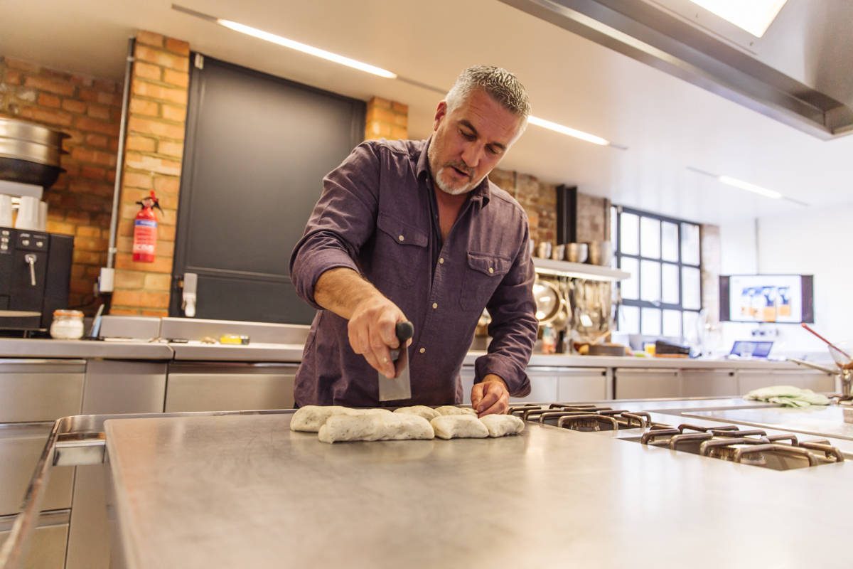 Paul Hollywood baking with his new mixes