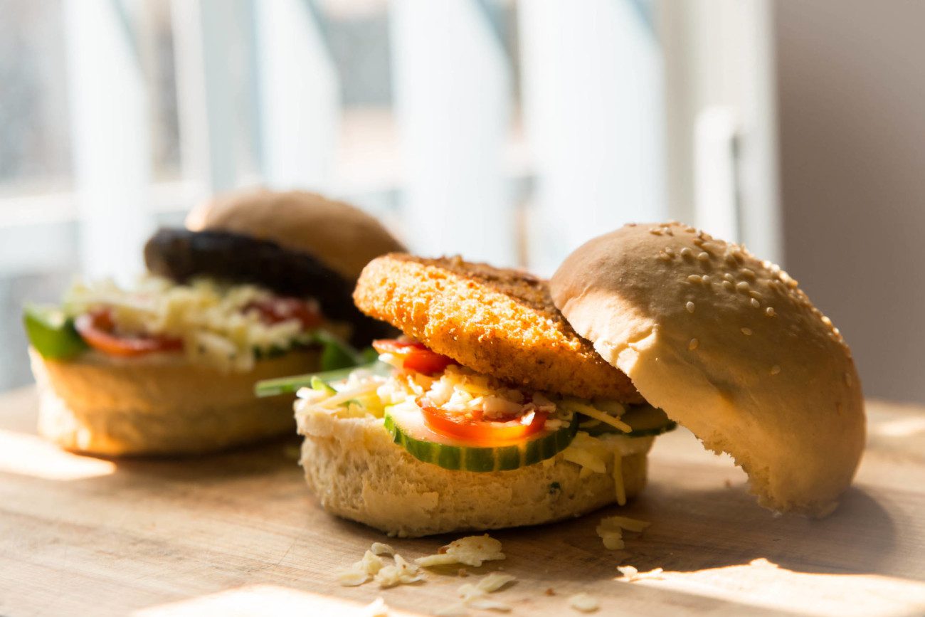 quorn burgers in homemade buns