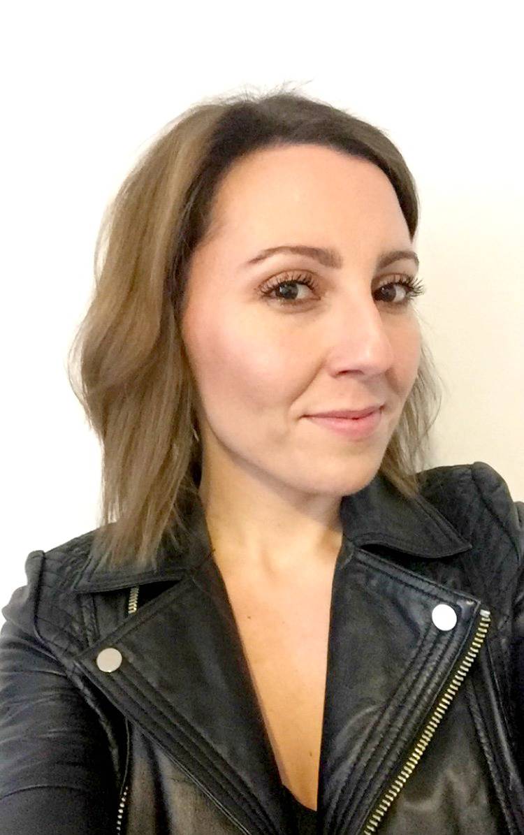 wavy hair and leather jacket